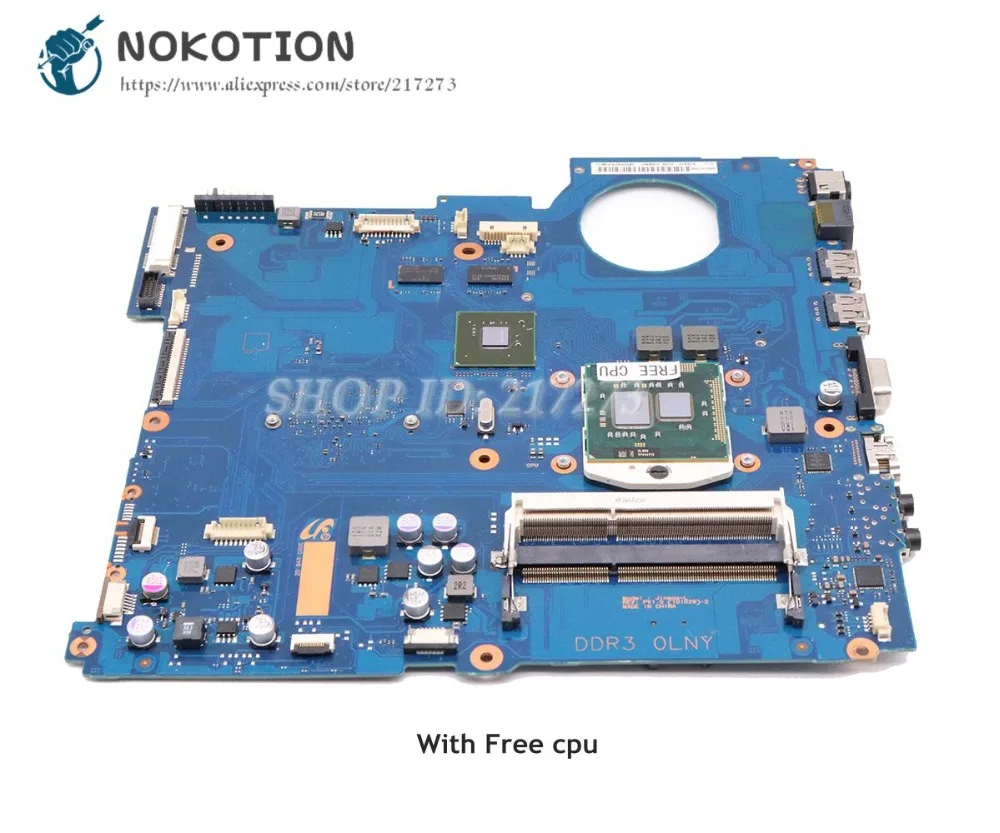 

NOKOTION For Samsung RC510 Laptop Motherboard GT315M HM55 DDR3 Free cpu BA92-07482A BA92-07482B BA41-01435A