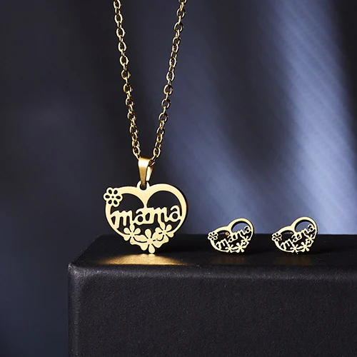 4 Rinhoo Лидер продаж Нержавеющая сталь Подвеска-ожерелье Jewelry для женщин Золото Шарм цепи цепочки и ожерелья для День матери Best подарки ювелирные изделия - Окраска металла: 4
