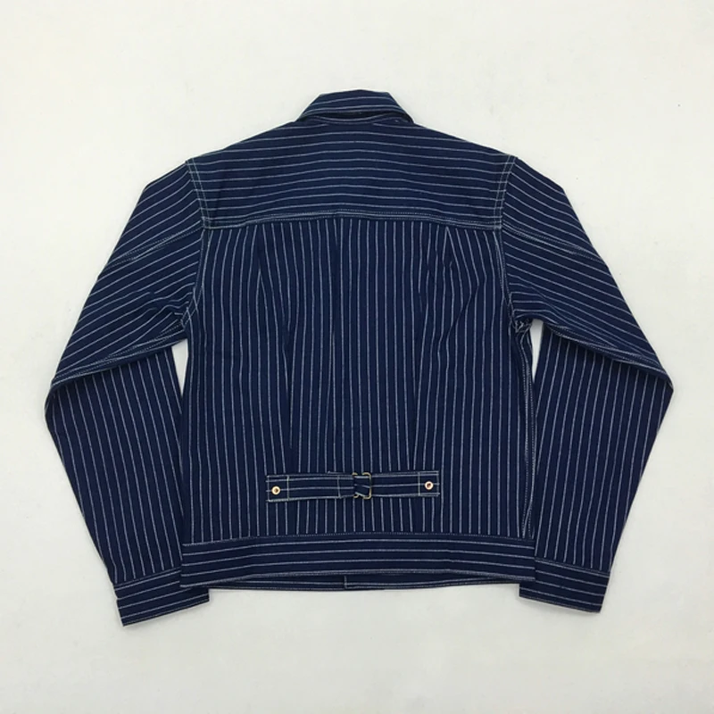 BOB DONG, репликация, Wabash, индиго, 506xx, 1-я джинсовая куртка, 12,5 унций, Selvage, Мужская джинсовая куртка в полоску, верхняя одежда, Весенняя верхняя одежда, 44