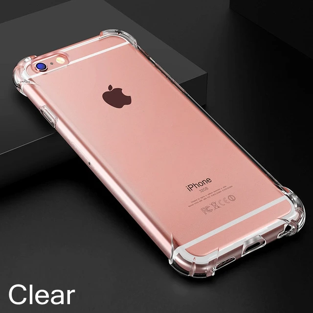 Clear 360 градусов подушка безопасности DropProof мягкий чехол для Iphone XS Max XR 7 8 Plus 6 6s X 10 7P 8 P противоударный прозрачный силиконовый штамп чехол - Цвет: Clear