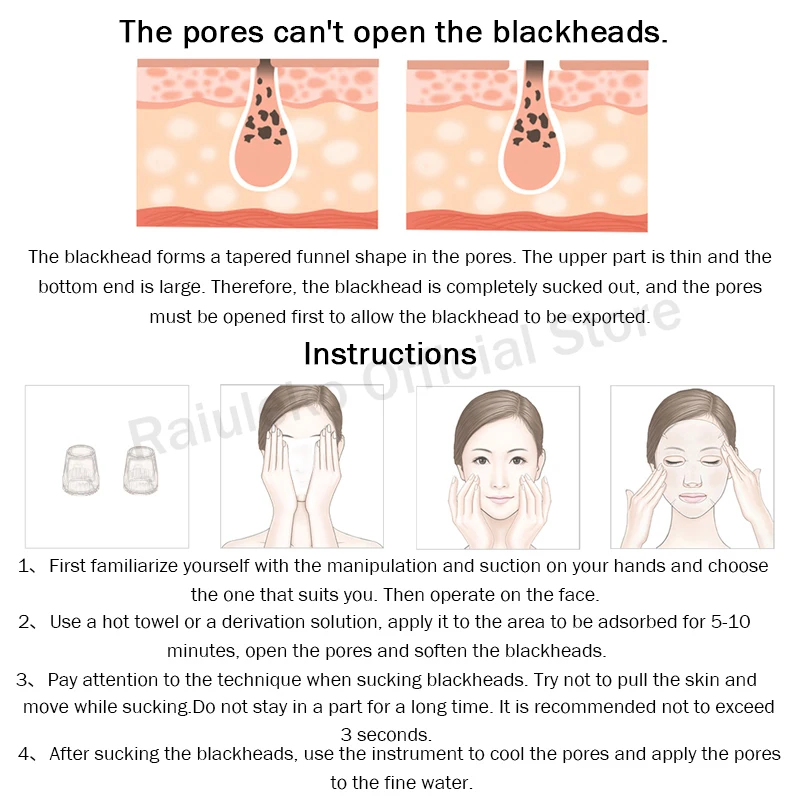 Электрический ручной Blackhead против акне и омертвевшей кожи вакуумное всасывание