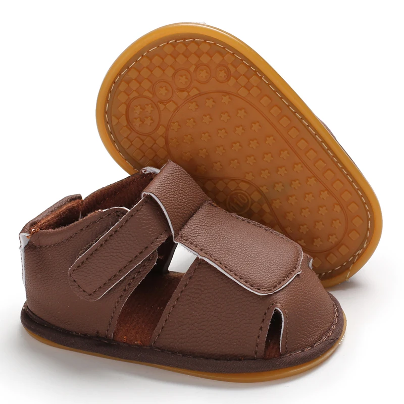 Летняя детская обувь для новорожденных мальчиков сандалии из искусственной кожи