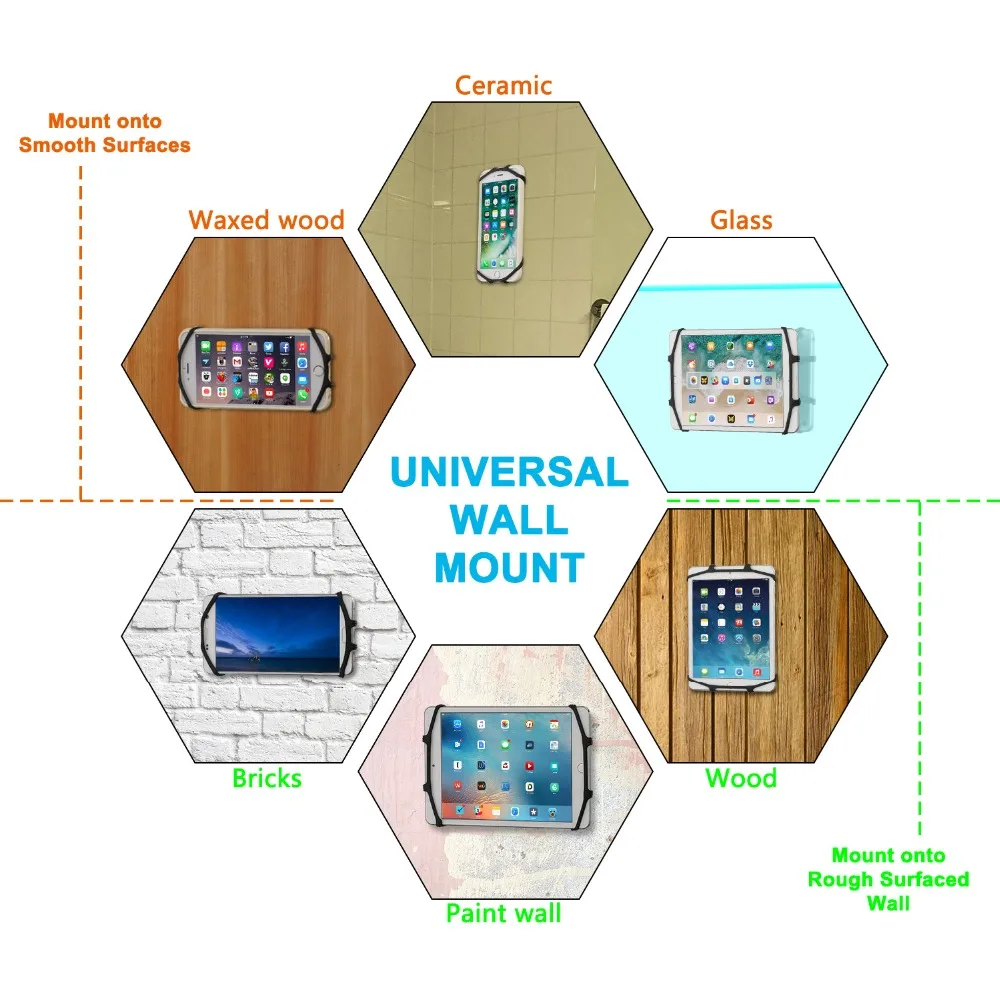 WANPOOL универсальный планшет и телефон настенное крепление для i Phone Xs Max/Xs/XR, samsung S10, HUAWEI MATE 20 Pro и многое другое