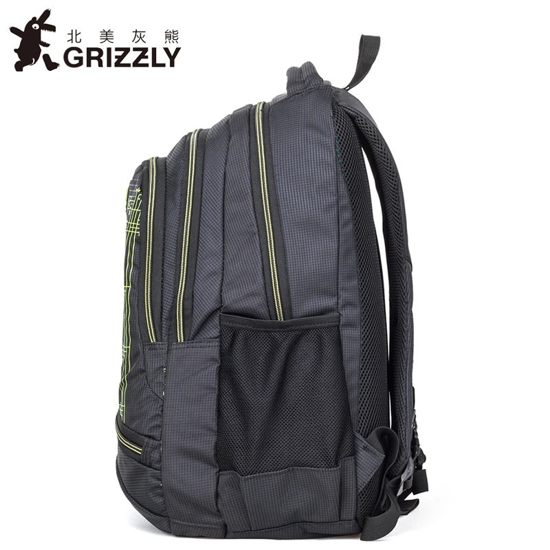 GRIZZLY, мужской модный рюкзак, нейлон, многофункциональный, Повседневный, Mochila, для подростка, мальчика, школьная сумка, водонепроницаемый, большая емкость, дорожная сумка