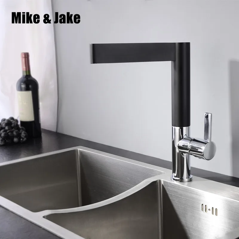 

Black kitchen faucet 360 rotating black chrome kitchen sink tap cold and hot mixer tap kitchen mixer