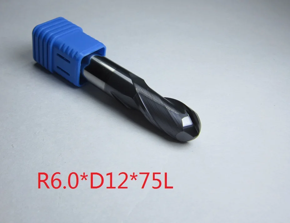 1PC HRC45 Carbide Ball Nose End Mills CNC machine ballnose milling cutter Diameter 1mm 4mm 6mm 10mm 16mm 20mm 45HRC freeshipping