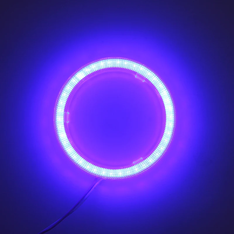 80 мм автомобильные светодиодные кольца Angel Eyes для переднего фонаря автомобиля, мотоцикла, мопеда, скутера на постоянном токе 12 В 3 Вт.