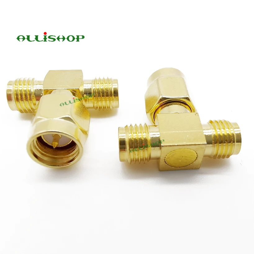 Кабель ALLiSHOP SMA Male Two Female тройной T радиочастотный разъем адаптера 3 сторонний Dual