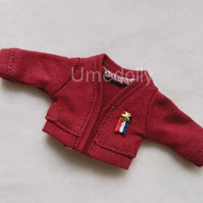 Cardigan color 2 Мода Колледж костюм рубашки кардиган юбка для OB11, 1/12 BJD, Obitsu 11 куклы одежда аксессуары - Цвет: Cardigan color 2