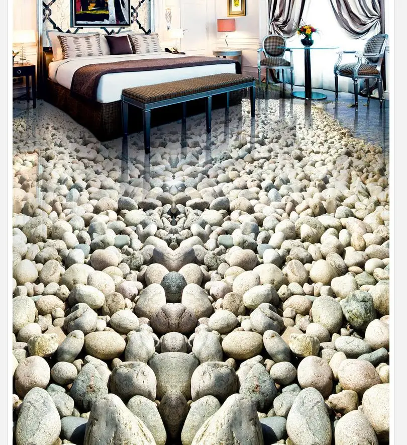 Домашний декор морской берег каменная дорога гостиная ванная комната 3d