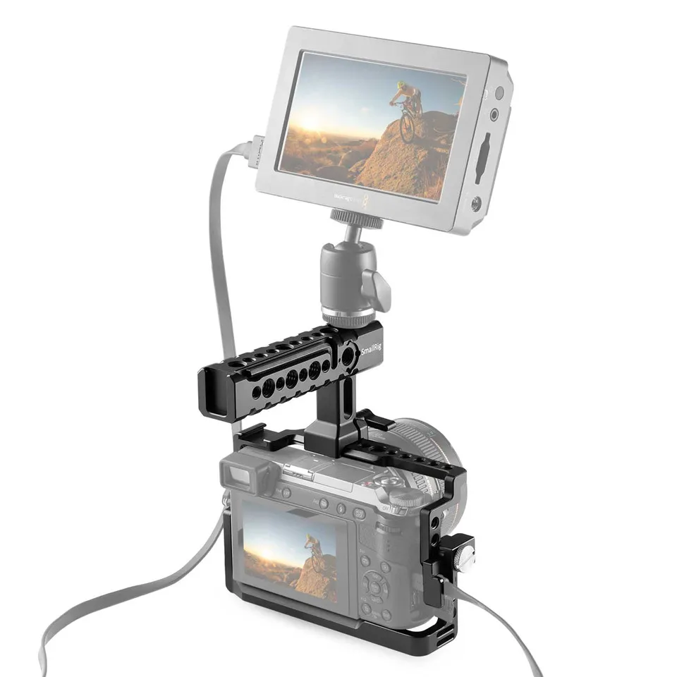 SmallRig для Panasonic Lumix DMC-GX85/GX80/GX7 Mark II Cage Kit с НАТО ручка кабель HDMI зажим-2009 | Держатели