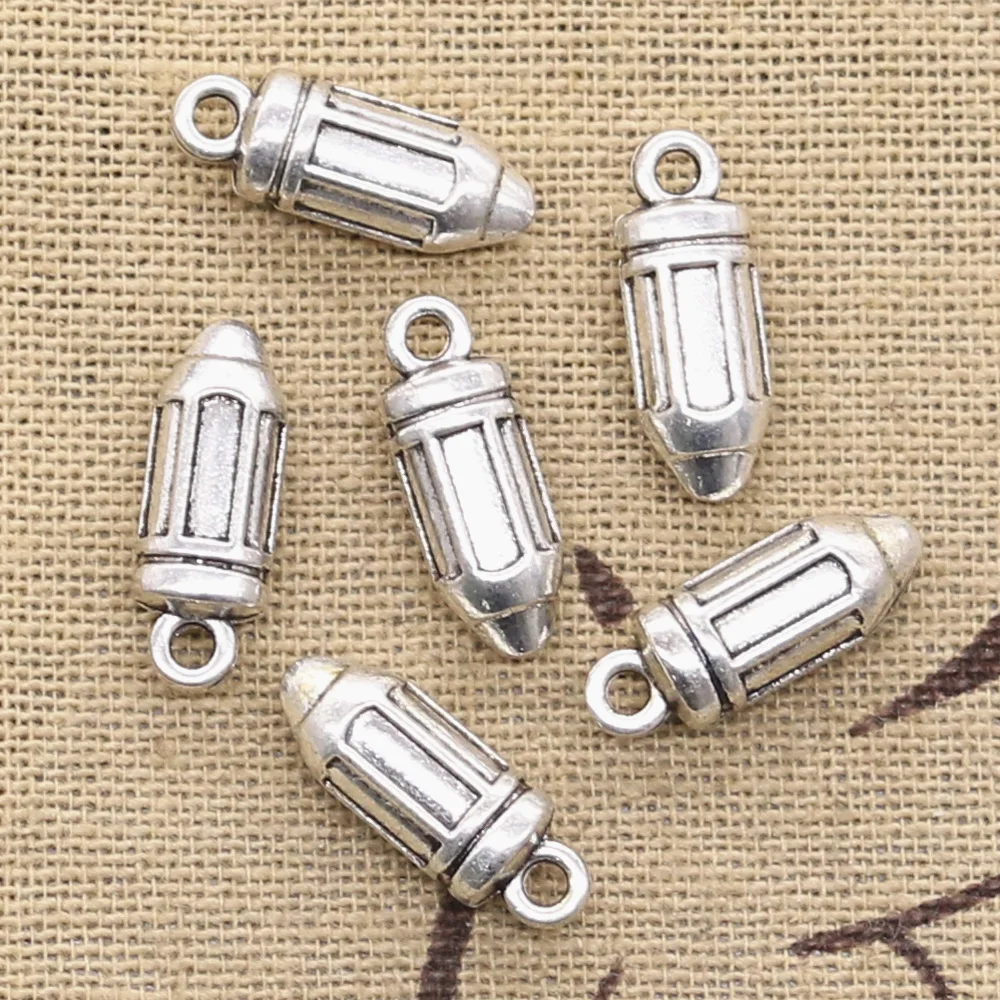 

12pcs Charms Pencil 18x7x6mm Tibetan Bronze Silver Color Pendant Findings Accessories DIY Vintage Choker Handmade Jewelry
