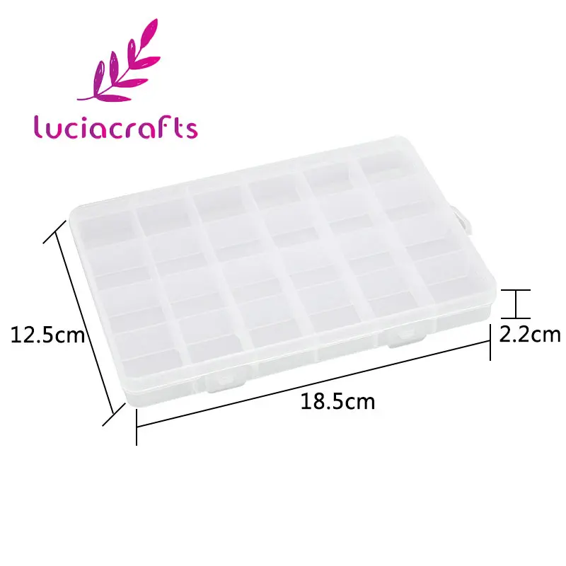 Type 2 Lucia crafts 1 шт./лот мульти параметр прозрачная коробочка из пластика для хранения украшений, бусин Чехол Органайзер ремесел 19040018 - Цвет: Type 2