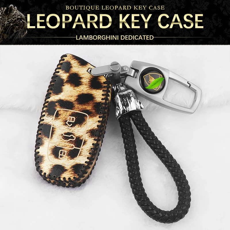 Dedicated to Lamborghini key case Huracan/Aventador car badge cover box leather bag ring accessories | Автомобили и мотоциклы