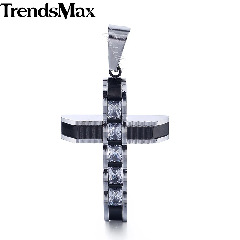 KP353 Trendsmax, Мужская подвеска, крест, нержавеющая сталь, подвеска, амулеты,, модные подарки для мужчин, ювелирные изделия KKPP2 - Окраска металла: KP353