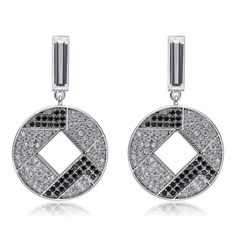 LuxJuly Eurpean и American Crystal Hyperbole модные серьги украшенные кристаллами Swarovski женские