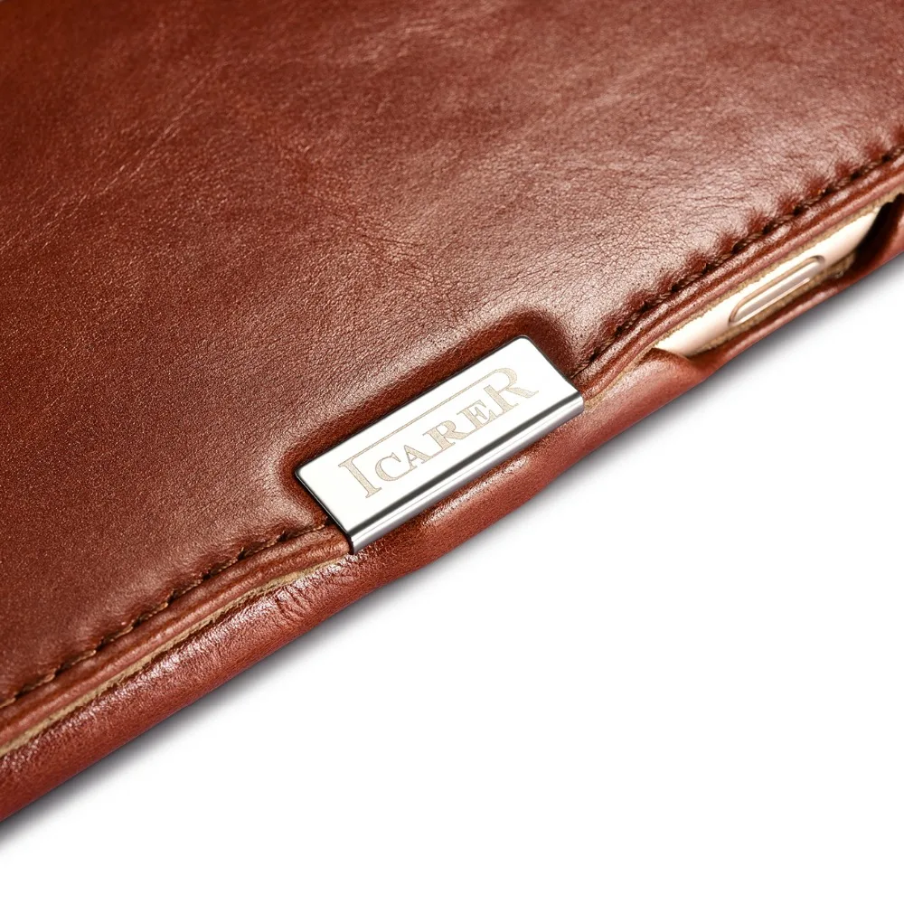 ICARER винтажная серия чехол из натуральной кожи для iPhone 7 Plus чистый ручной работы