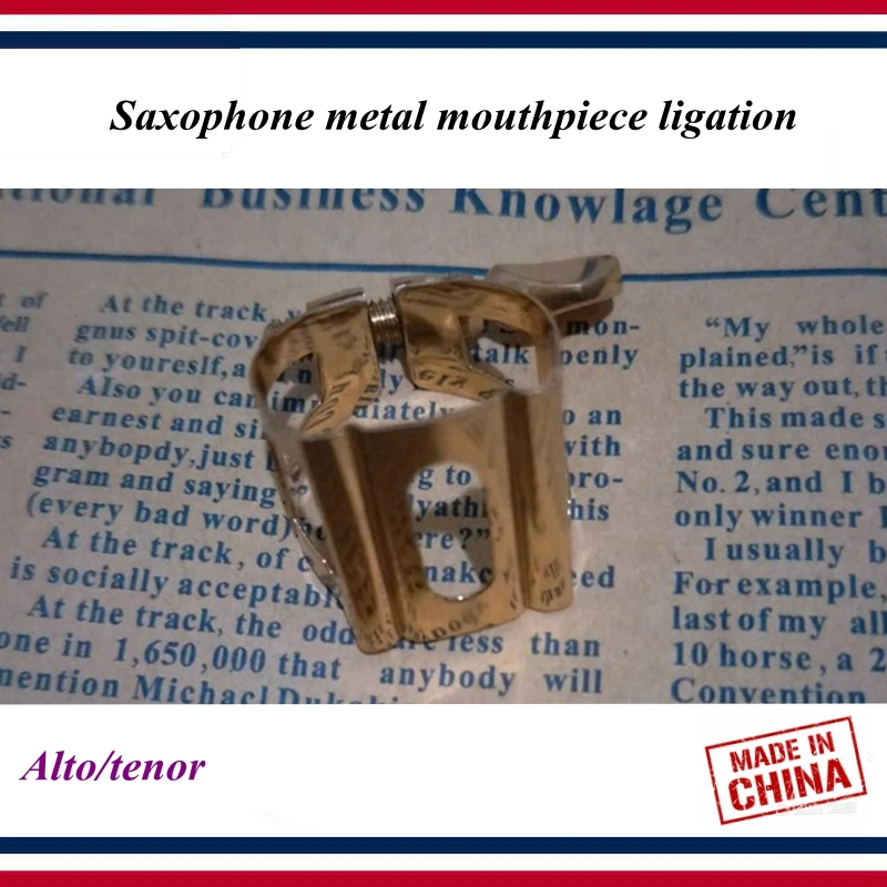 Саксофон аксессуары-Лигатура для саксофона-Саксофон альт/тенор металлический мундштук лигирование-саксофон запчасти