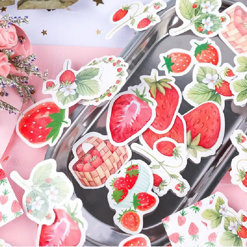 Бумажная этикетка с милым клубничным вкусом уплотнительные наклейки для