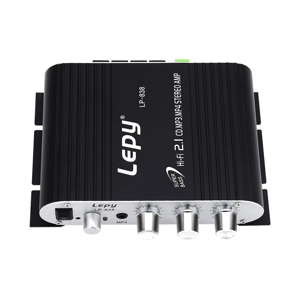 Lepy LP 838 усилитель Hi Fi 2 1 MP3 радио аудио стерео басов Динамик плеер для автомобиля