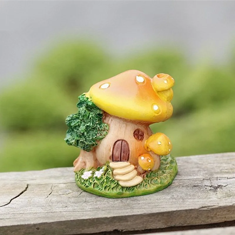 Мини Дом гриб Фея Сад миниатюрные гномы моховые террариумы изделия из смолы
