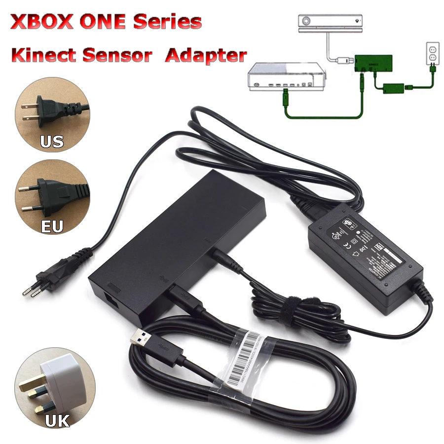 

2018 NEW Version Kinect 2.0 Sensor AC Adapter Power Supply for Xbox one S / X / Windows PC , for XBOXONE Slim/X Kinect Adaptor