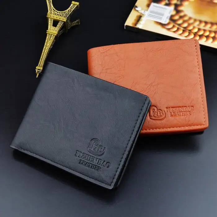 Men Wallets Purse PU Small Mini Storage Bag Fashion Durable For Coin Money Cards MUG88