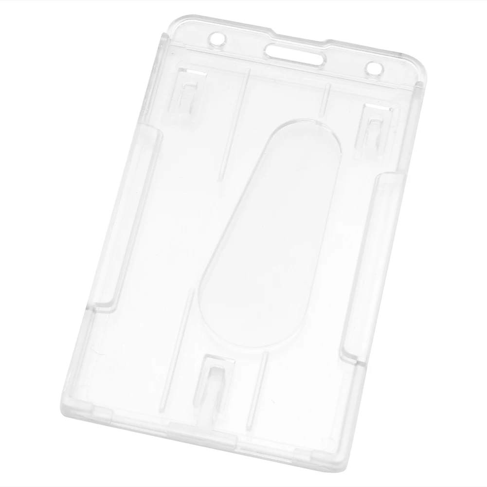 Hard Plastic ID Access Card Cover Credit Case Badge Holder Double Side Drop Shipping Support | Канцтовары для офиса и дома