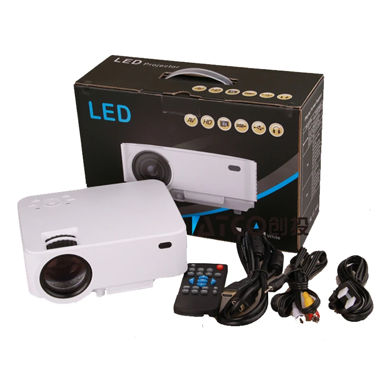 Новый Портативный Цифровой Мини android 4.4 Wi Fi Bluetooth smart LED ЖК Проектор HD 1080 P Домашний