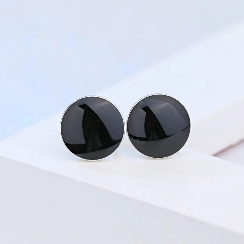Серьги гвоздики MOONROCY для мужчин и женщин круглые Модные Простые Ювелирные