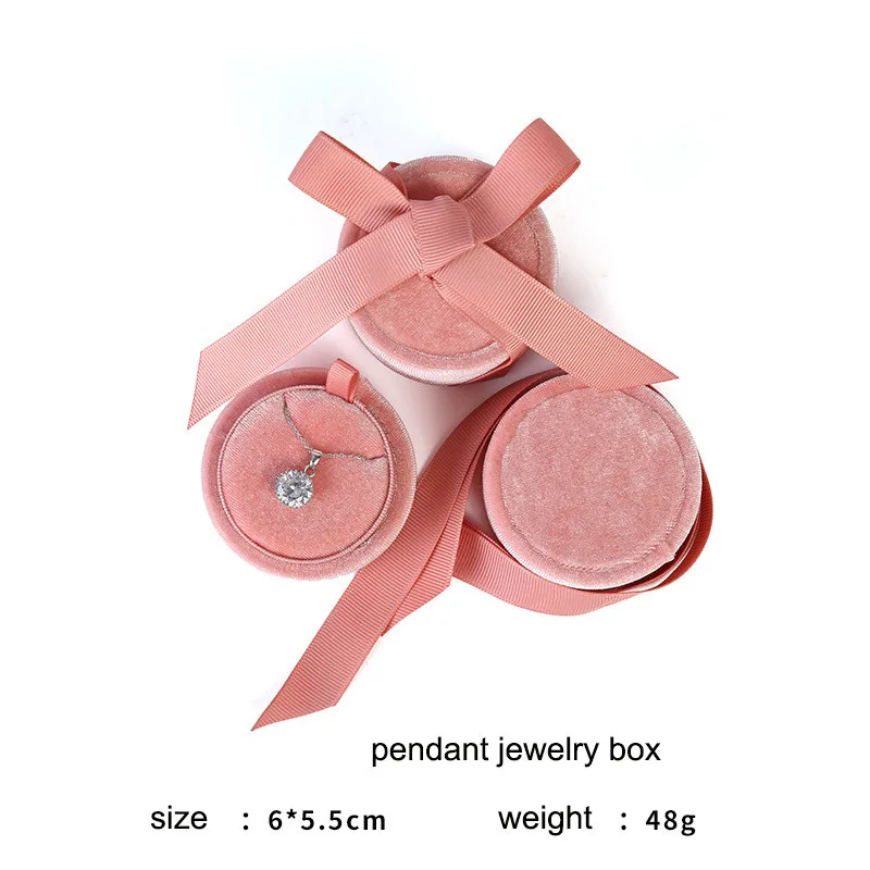 Изысканная винтажная бархатная коробка с подвеской ручной работы Подарочная