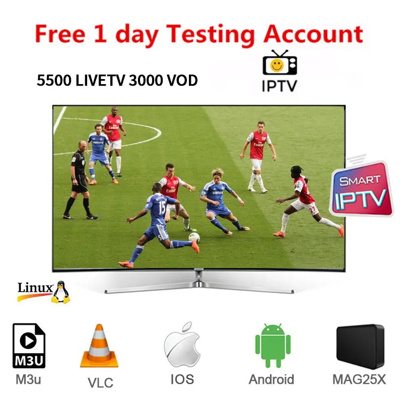 IPTV подписка 5500 каналов HD Европа арабский Испания США Индия канадский Итальянский
