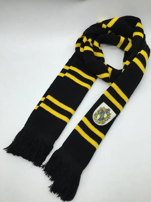 Hufflepuff 2 REEMONDE Гермиона шарф Гриффиндор Слизерин Hufflepuff Ravenclaw шарфы костюмы Шейный Платок для мужчин и женщин зимний хлопковый шарф - Цвет: Hufflepuff 2