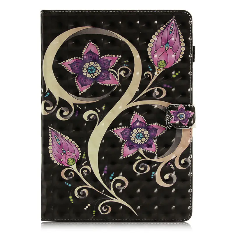 A063 Чехол для Apple iPad 9," 6-го поколения A1893 A1954 чехол для iPad Air 1 2 Funda 3D окрашенный чехол-подставка+ стилус+ пленка - Цвет: A063
