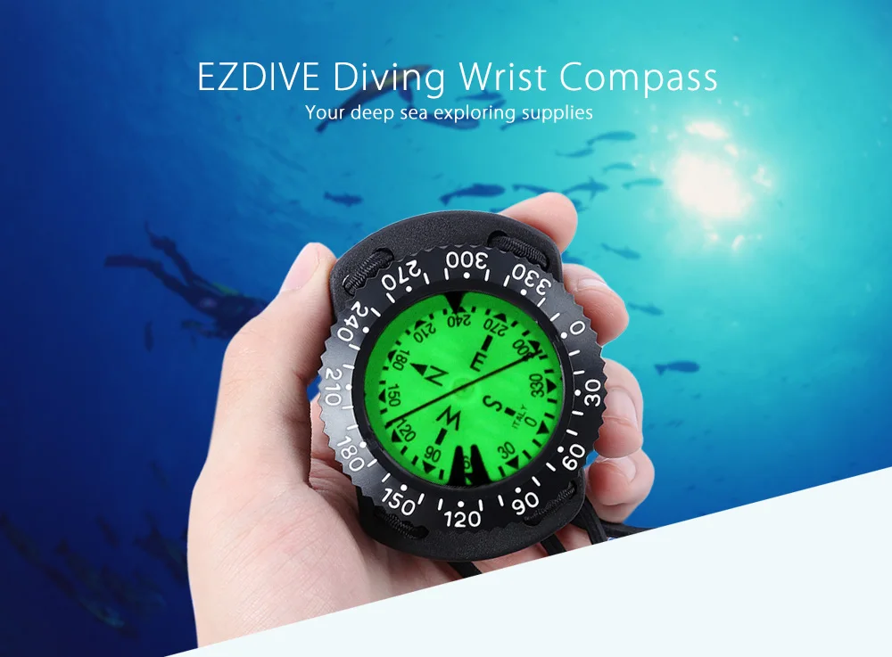 EZDIVE дайвинг подводное плавание светящийся наручные Компас глубокое море исследуя Приключения указывая руководство под водой компас оборудование для дайвинга