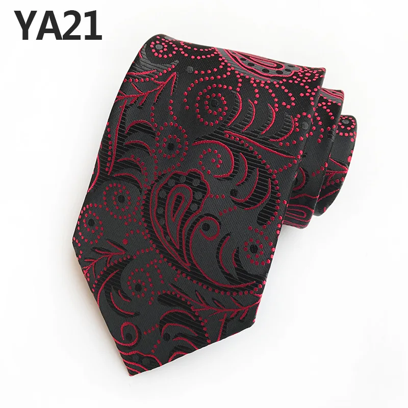 21 стиль Галстуки для мужчин Пейсли Цветок Галстук Свадебная деловая Вечеринка жаккард Gravatas шелковые галстуки 8 см модные мужские галстуки