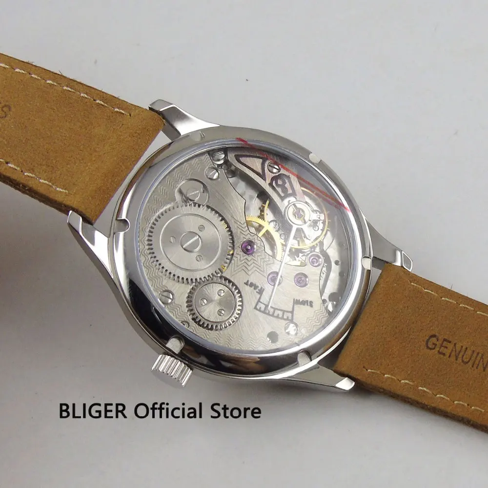 44 мм белые стерильные Мужские часы Часы из нержавеющей стали Световой указатель