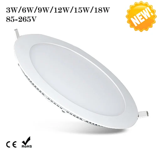 Новейший круглый светодиодный панельный светильник 3 Вт 6 9 12 15 18 встраиваемый