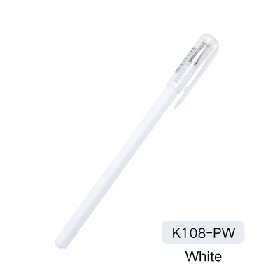 K108-PW White 1 шт., японская ручка перламутрового цвета, гелевая ручка, флэш-маркер, ручка для студентов, подарок, канцелярские принадлежности, Kawaii, школьные принадлежности, Bullet Journal - Цвет: K108-PW White