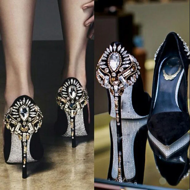 Choudory/Женская обувь Новая коллекция со стразами на высоком каблуке Женская без