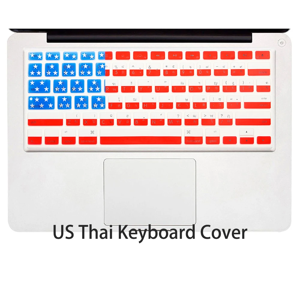 Тайский Тайланд силиконовый чехол для клавиатуры Apple macbook Air Pro Retina 13 15 17 защитный