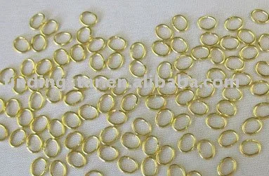 

FREE SHIPPING 1000PCS Gold Color plated oval jump ring 4x6mm M7603