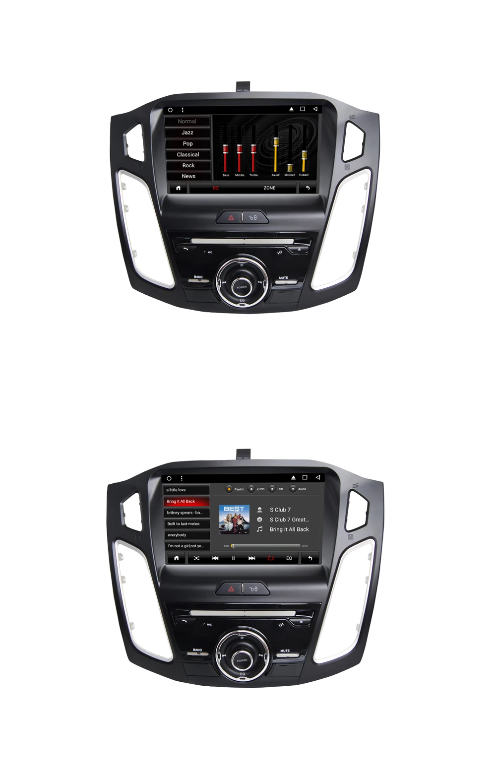 Android 7.1.1 Автомобильный DVD стерео плеер gps ГЛОНАСС навигация Мультимедиа для Ford Focus 2012 2013 Авто Wifi радио