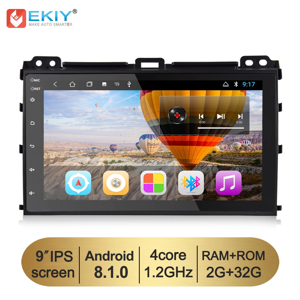 EKIY 9 ''IPS 2 Din Android 8 1 четырехъядерный Автомобильный мультимедийный плеер для Toyota