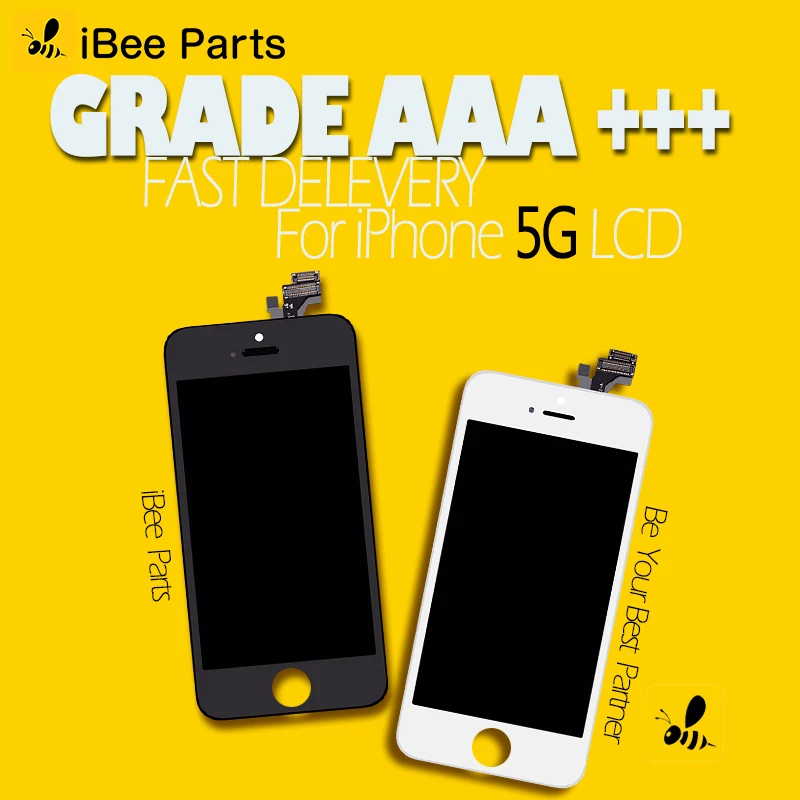 Детали iBee 50 шт. качество AAA для iPhone 5 5C 5S 5SE LCD Pantalla Холодная рамка Черный Белый |