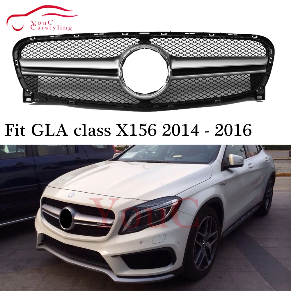 Решетка для переднего бампера X156 AMG решетка Mercedes GLA class pre facelift 2014 2015 2016 GLA200 GLA250 GLA45