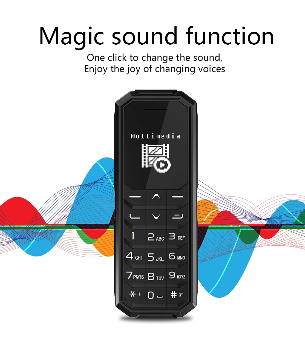 Маленькие bluetooth наушники для телефона Fsmart KK2 мини беспроводной Bluetooth номеронабор магическое изменение голоса 0,66 дюймов маленький мобильный телефон