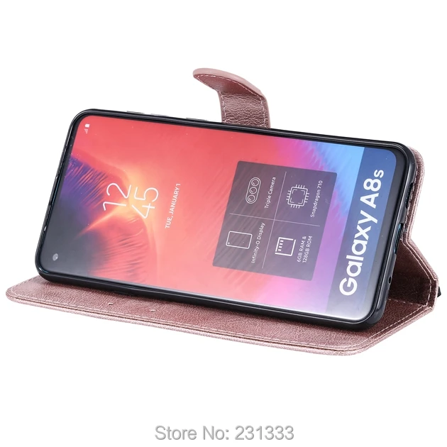 Кожаный чехол кошелек C ku в стиле ретро личи для Samsung Galaxy A8S A20 A30 A50 M30 S10 5G подставка