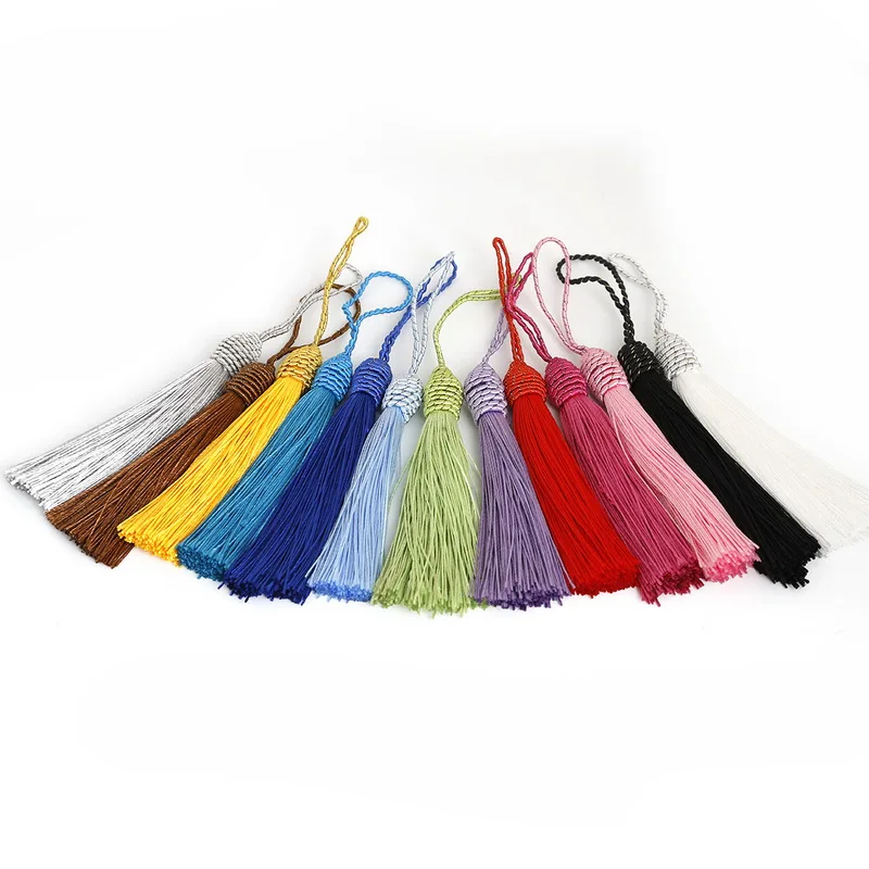 15 см полиэфирная резьба с шариковыми кисточками Модная красочная подвеска