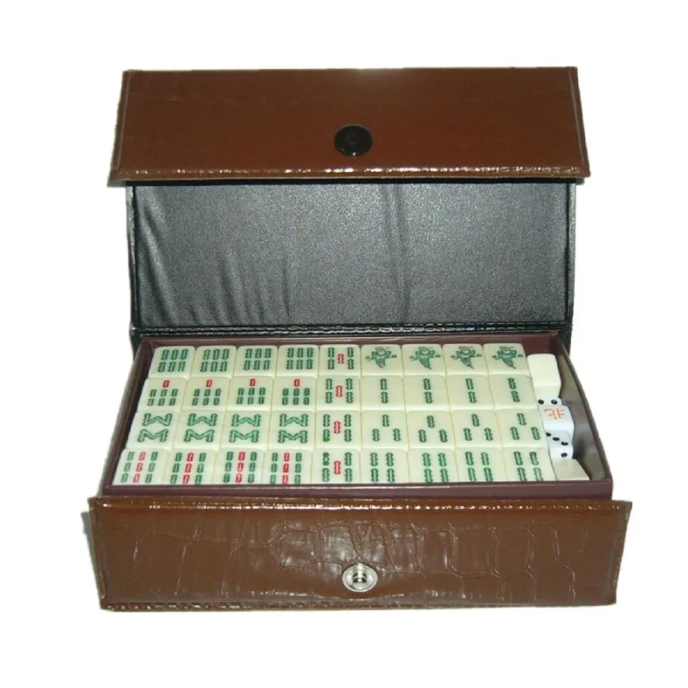 

Chinese Travel Mahjong Set with Case Mini Mah Jongg Set Tile W3167